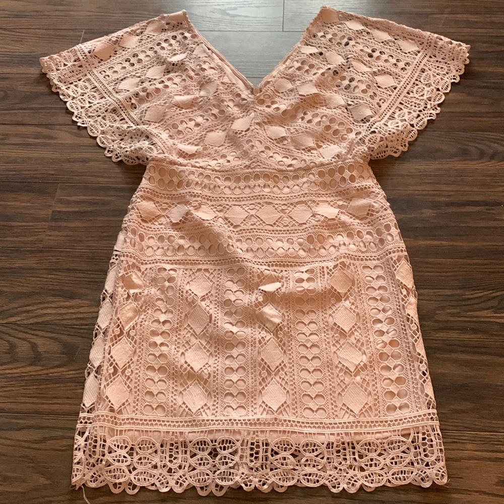 5x Host Pick 🎉 Soiéblu Nordstrom Lace Fitted Bodice Lined Dress formal Wedding